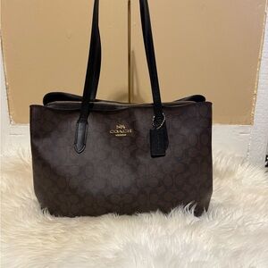 COACH Brown Signature Tote Bag